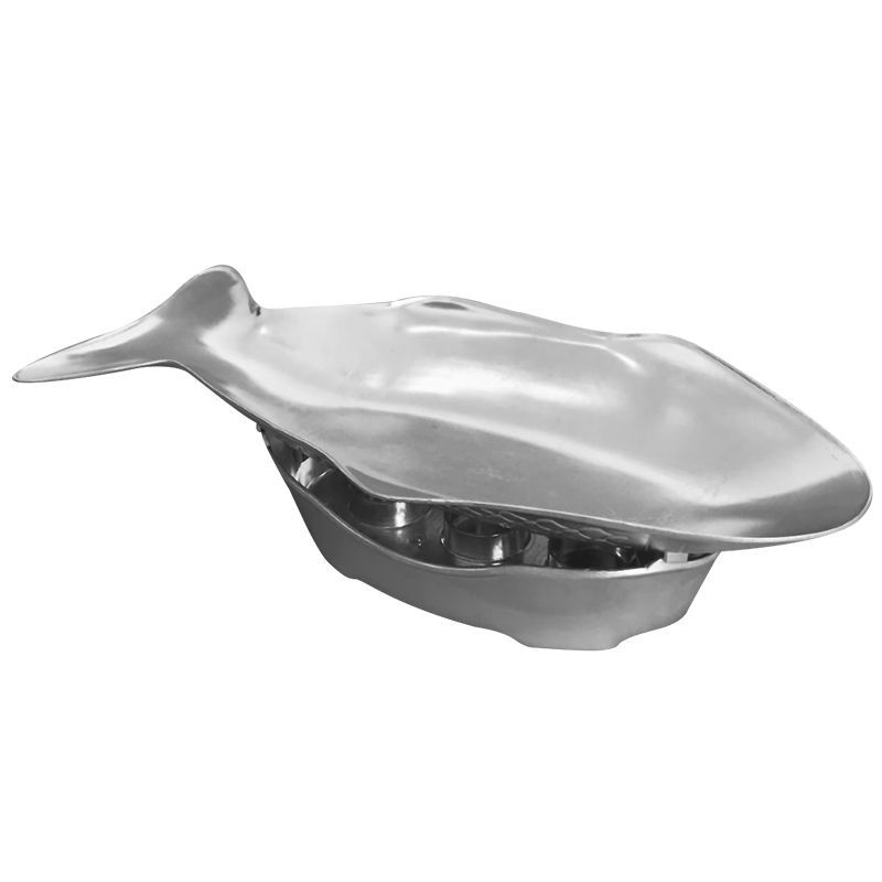 DF99908 stainless steel fish stove, fish-shaped plate, restaurant creative dry pot fish stove, restaurant special open pot, solid alcohol stove, hotel utensils, DF Trading House details Picture