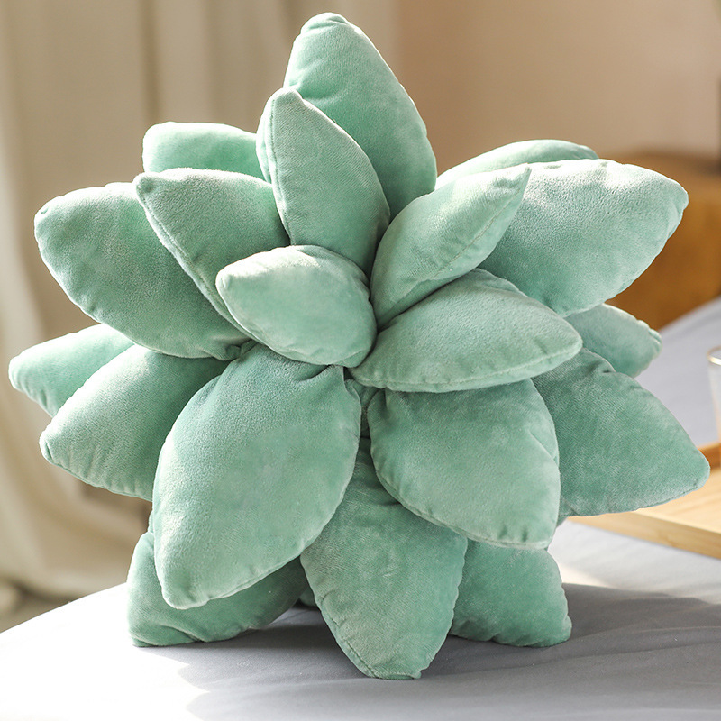 Eco verde suculenta peluche cojín de sofá de suculentas de color cojín de sofá de suculentas simulación de plantas suculentas puntería cojín de peluche details Picture