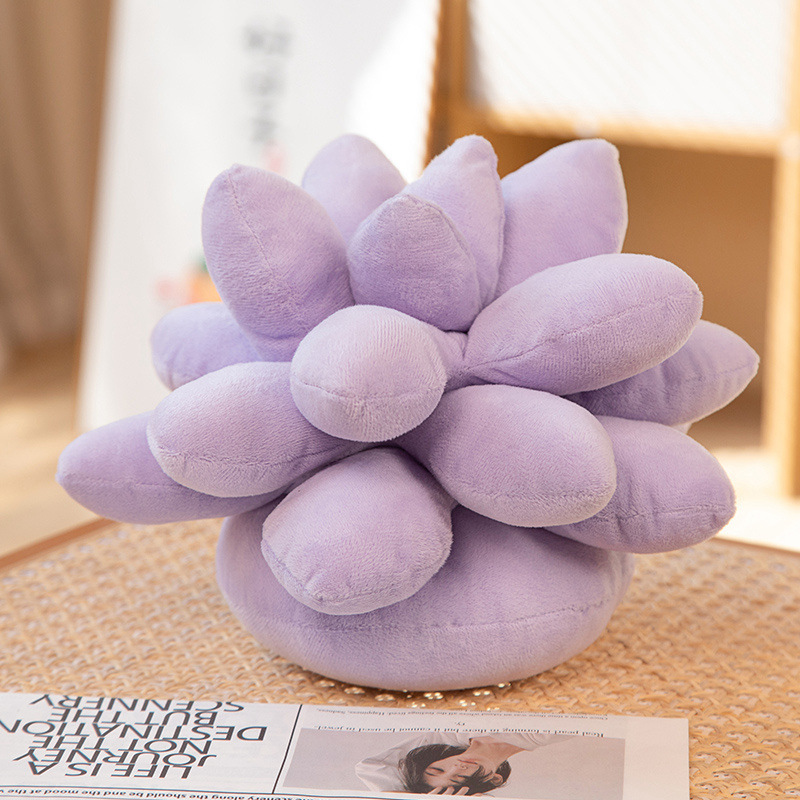 Suculentas coloridas cojín de sofá verde ecológico suculentas peluche cojín de cojín de cojín de peluche simulación de suculentas Item Picture