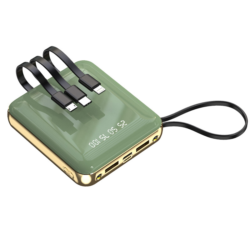 Mini comes with line charging treasure wholesale 20000 MA small portable mirror mobile power gift customization Item Picture