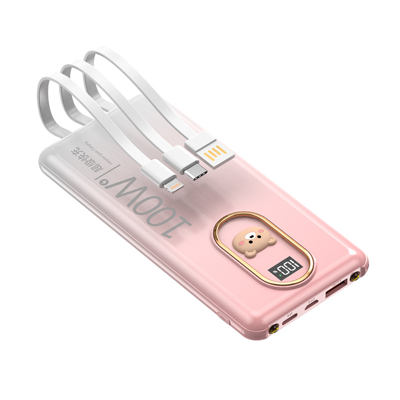 The new charging bank wholesale comes with line 100W super fast charge 20000MA flash charge mobile power supply compact and convenient Item Picture