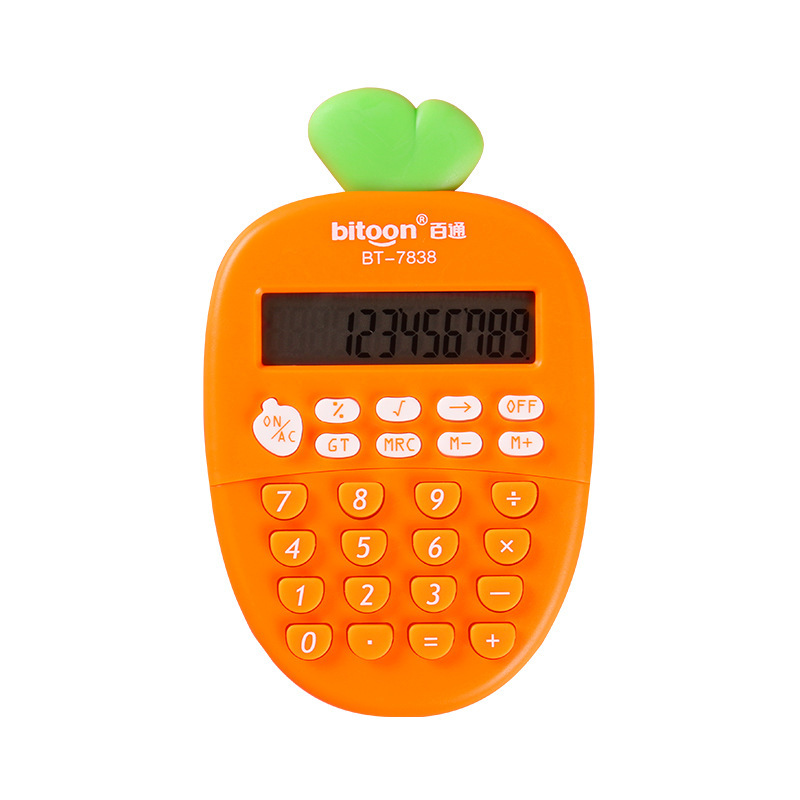 Belton Creative fashion Cute Carrot portable calculator for students with girly heart mini computer trumpet Item Picture