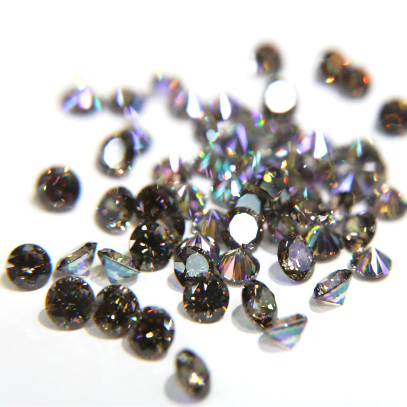 Round 4mm-8mm zircon plated seven-color nail drill bare stone DIY accessories, phone case decorative jewelry accessories Application Scenario
