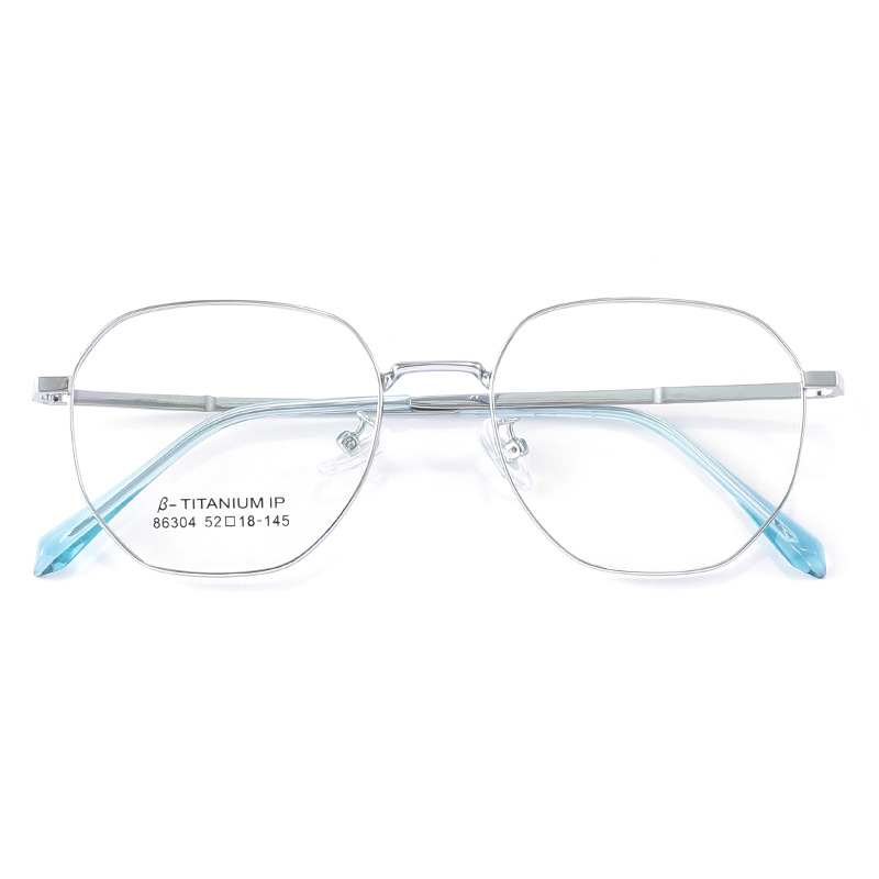 科迪讯复古无磁钛眼镜框男款全框86304多边形超轻近视眼镜架批发详情图5