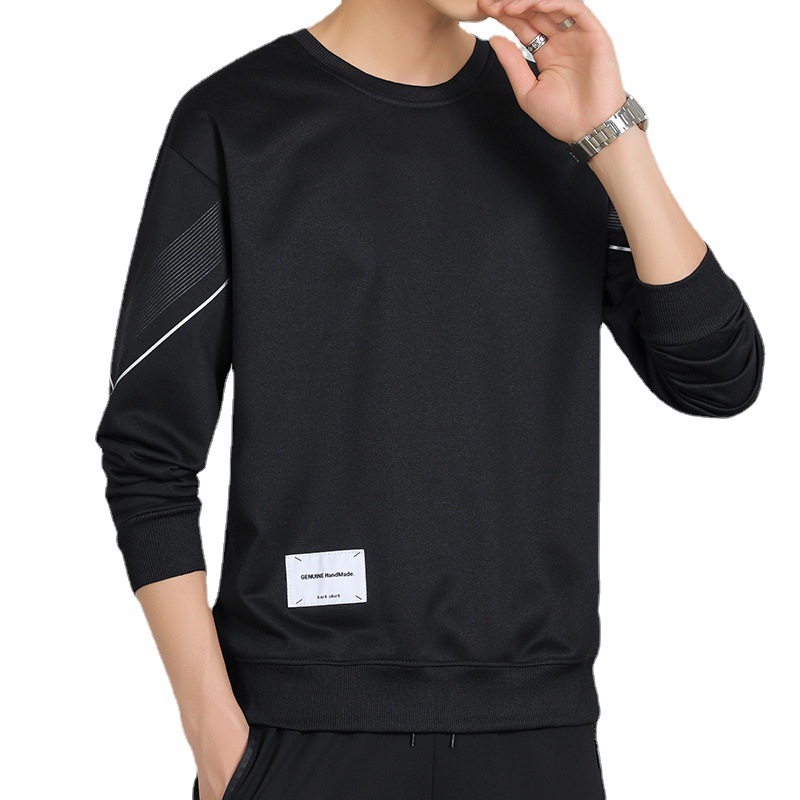 22 new autumn crew-neck men's hoodie fashion Instagram Korean version of the trend all long-sleeved T-shirt casual pullover coat Item Picture