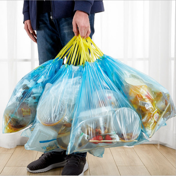 Spot hand-drawn rope garbage bag kitchen automatic closing thickened rope garbage bag large garbage bag factory wholesale Specification drawing