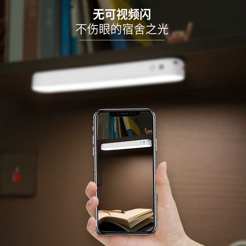 Cross-border desk lamp eye care student dormitory adsorption ed bedroom bed USB charging magnetic cool tube sound Specification drawing