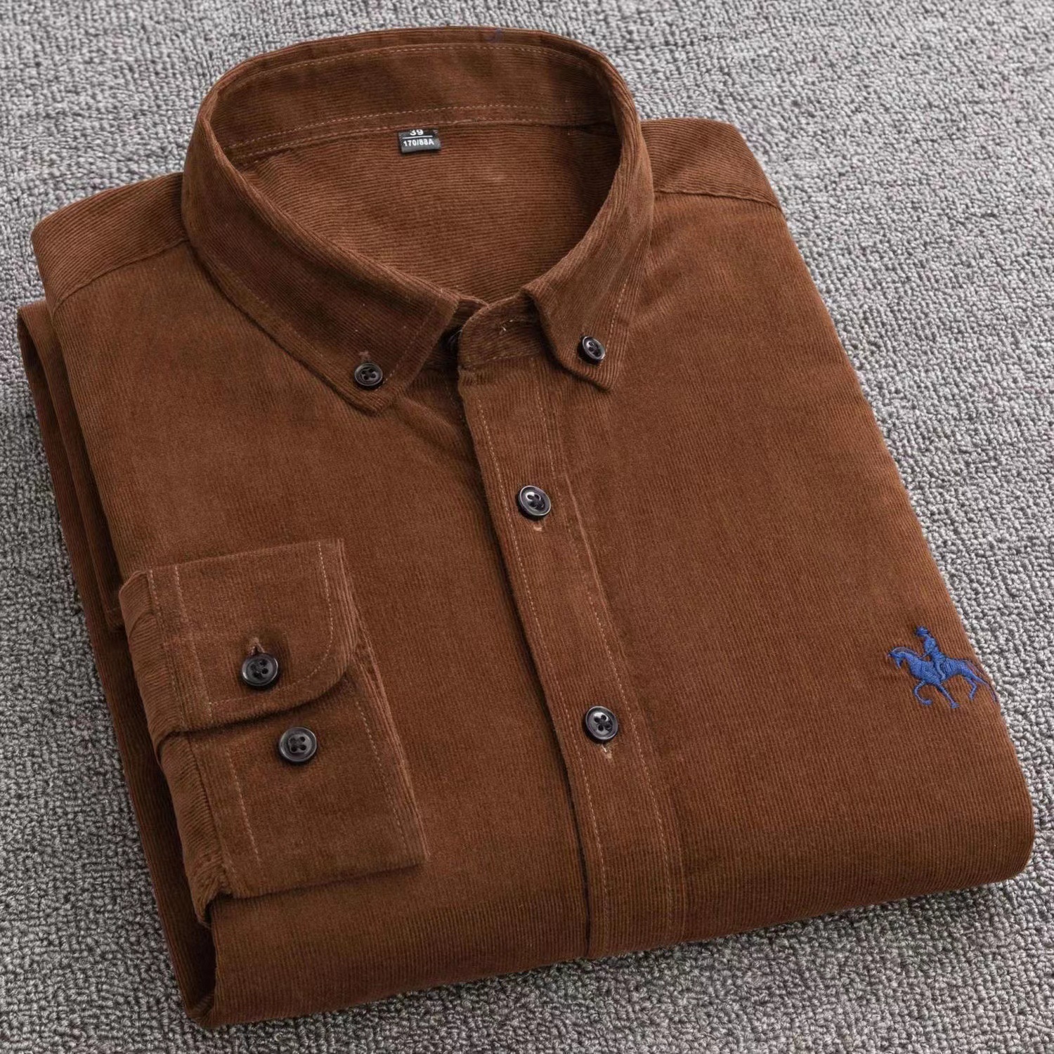Spring and autumn cotton corduroy shirt men's long sleeve casual cotton striped shirt foreign trade cross-border men's wholesale Application Scenario