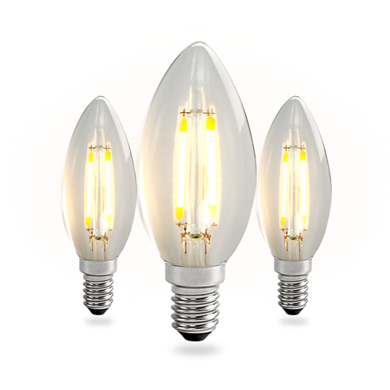 Filament Antique Led Filament Retro E14 Small Screw Tip Bubble Warm Yellow Light Edison Candle Bulb Item Picture