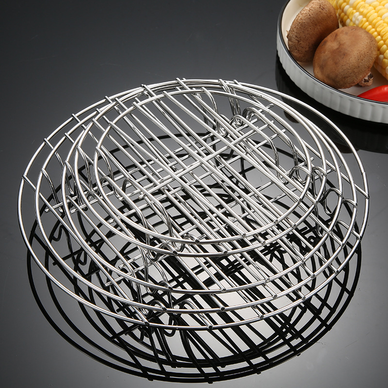 DF99831 three-legged non-magnetic steamer rack, 304 stainless steel steamer compartment, home, restaurant, hotel, kitchen tools, steamer rack, low leg partition 201 DF Trading House Item Picture
