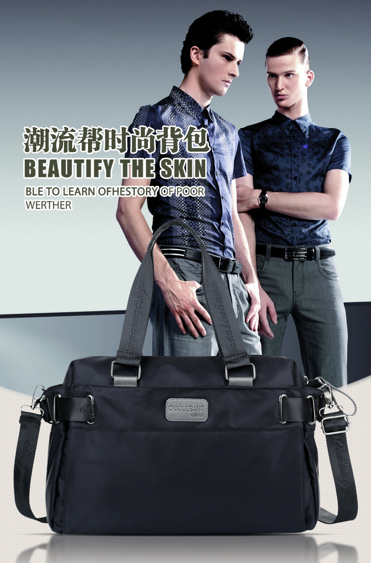 新款尼龙包潮撘时尚单肩包大容量休闲包简约斜挎包都市街头手提包详情1