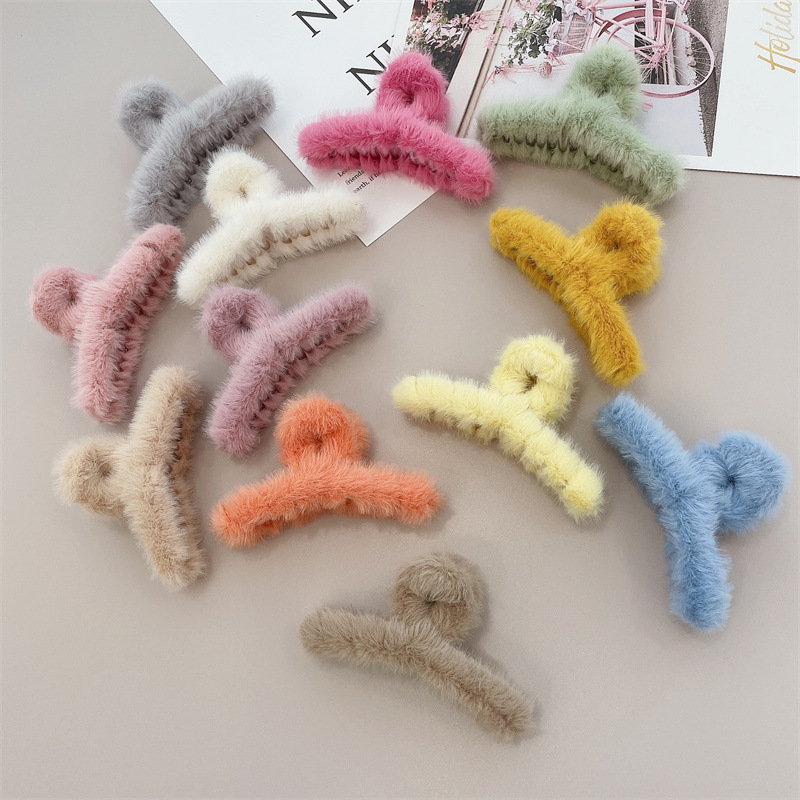 Korean Net Red Hairpin Grab Clip Wholesale Female Back Head Large Clip Bun Head Elegant Temperament Shark Clip Autumn And Winter Specification drawing