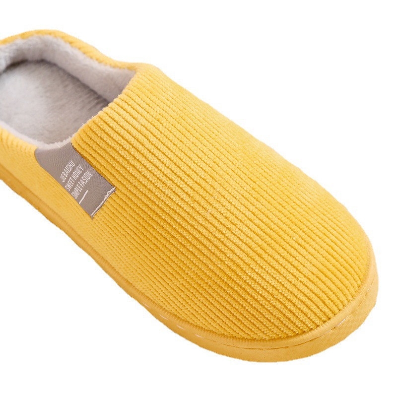 Cotton slippers female autumn winter indoor Baotou thick sole home with cashmere moonlight couple slippers Item Picture