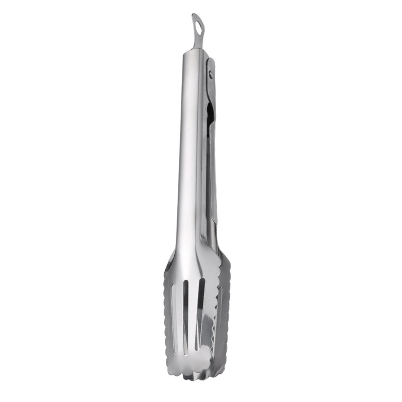 DF99831 Stainless steel Food tongs, non-magnetic stainless steel food tongs, 888 thickened anti-slip all-steel barbecue and meat tongs, buffet food tongs, DF Trading House Application Scenario