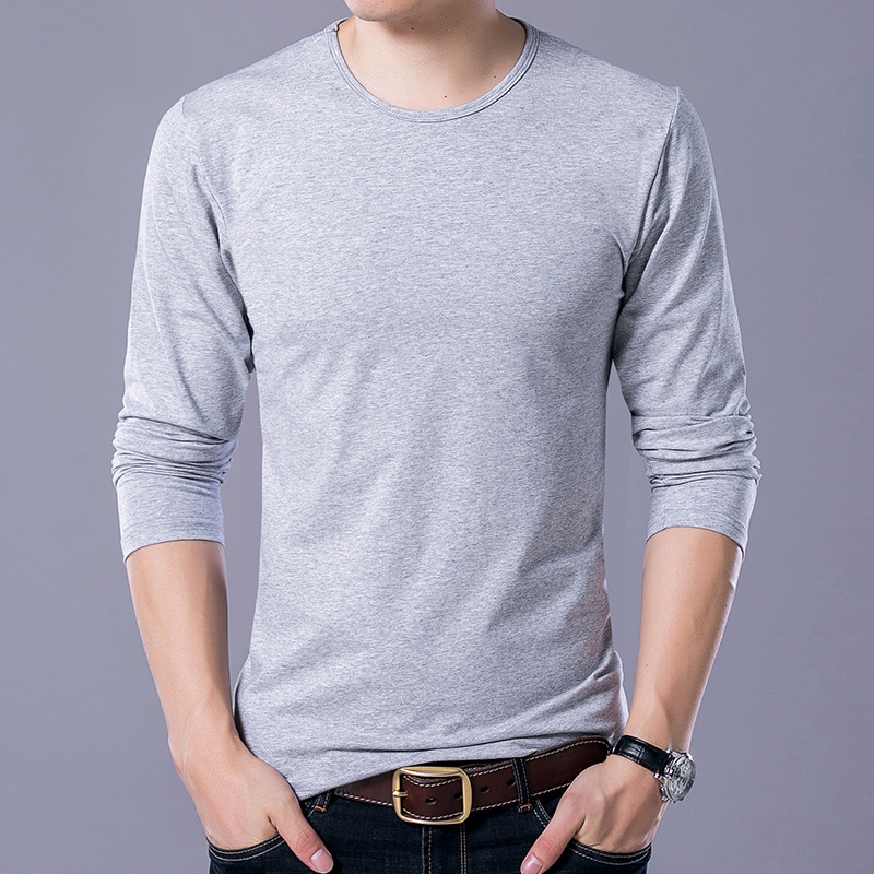 2022 autumn long sleeve casual fashion men's pure cotton hoodie men's Korean version of autumn and winter skin-friendly base long sleeve hoodie details Picture