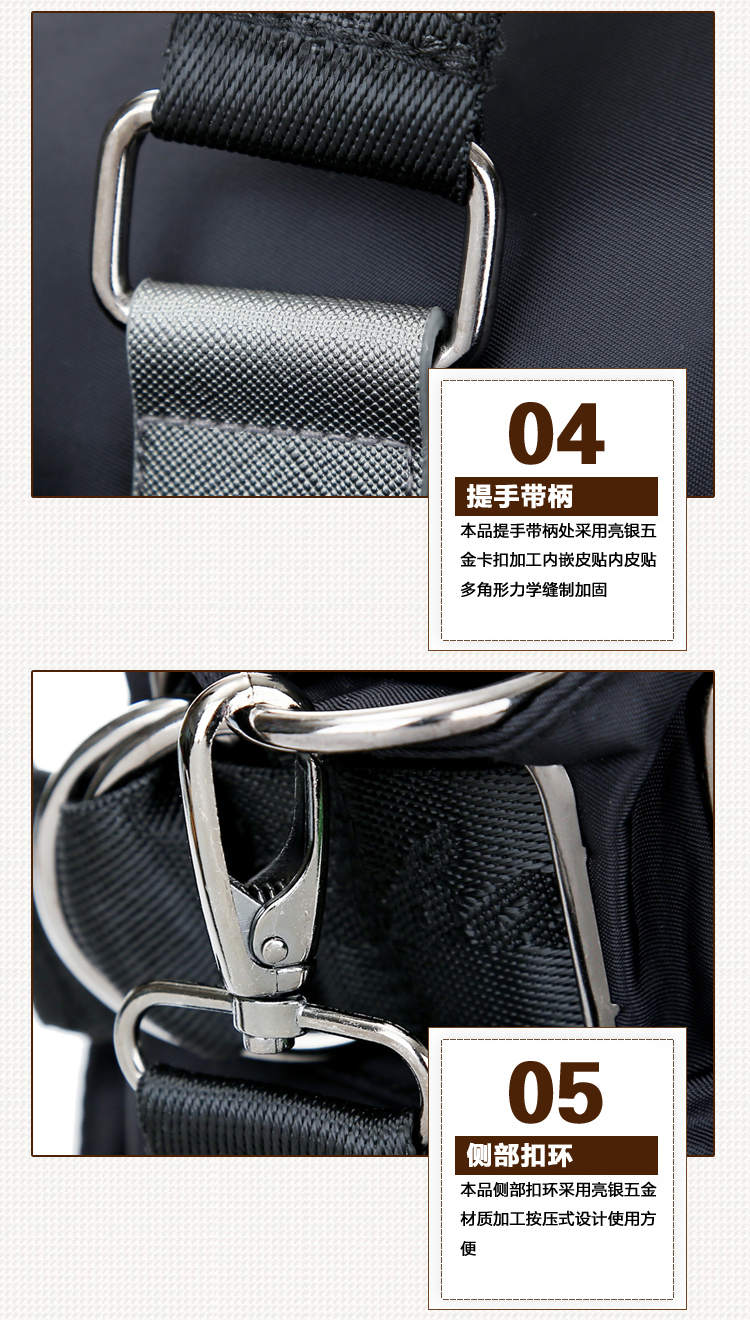 新款尼龙包潮撘时尚单肩包大容量休闲包简约斜挎包都市街头手提包详情29