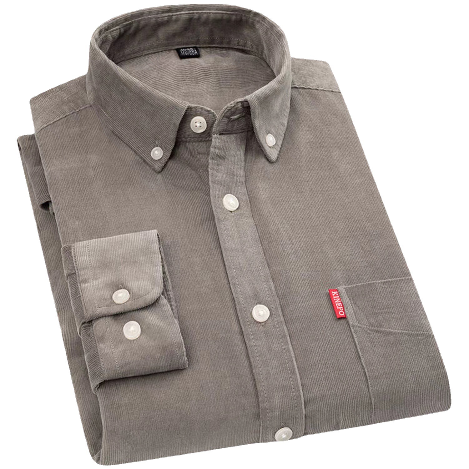 Spring and autumn cotton corduroy shirt men's long sleeve casual cotton striped shirt foreign trade cross-border men's wholesale Item Picture
