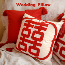 【新年礼物】中国风客厅沙发结婚新婚礼物靠垫婚庆喜字红色靠枕