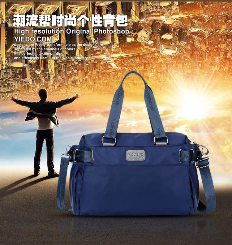 新款尼龙包潮撘时尚单肩包大容量休闲包简约斜挎包都市街头手提包详情4