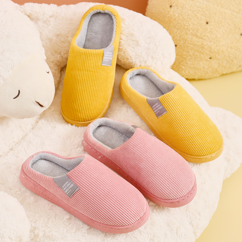 Cotton slippers female autumn winter indoor Baotou thick sole home with cashmere moonlight couple slippers Application Scenario