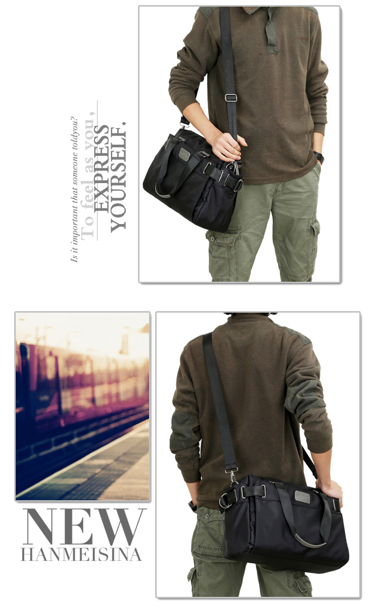 新款尼龙包潮撘时尚单肩包大容量休闲包简约斜挎包都市街头手提包详情13