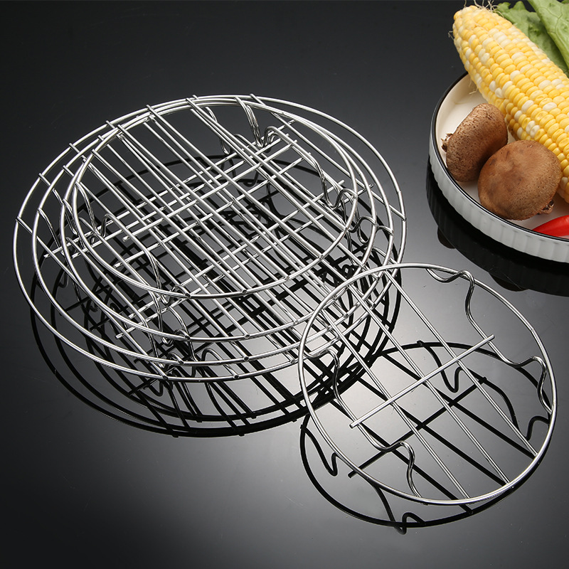 DF99831 three-legged non-magnetic steamer rack, 304 stainless steel steamer compartment, home, restaurant, hotel, kitchen tools, steamer rack, low leg partition 201 DF Trading House Application Scenario