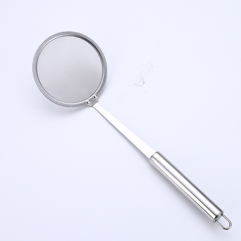 DF9981 Oil separator 304 stainless steel fine mesh screen, household fine mesh foaming spoon, oil trap, skimming and filtering spoon, soy milk filtering spoon, strainer, DF TRADING HOUSE Specification image