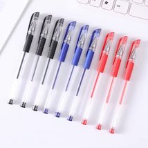 批发中性笔碳素水性笔0.5mm欧标笔子弹头针管黑蓝红办公考试