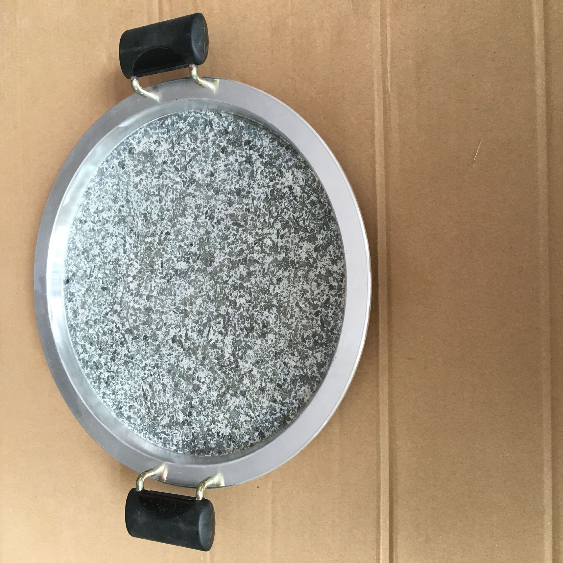 DF68075 Two-ear grilling pan Stone grilling pan body Earth rotissa SLATE SLATE rotissa grilling pan DF TRADING HOUSE