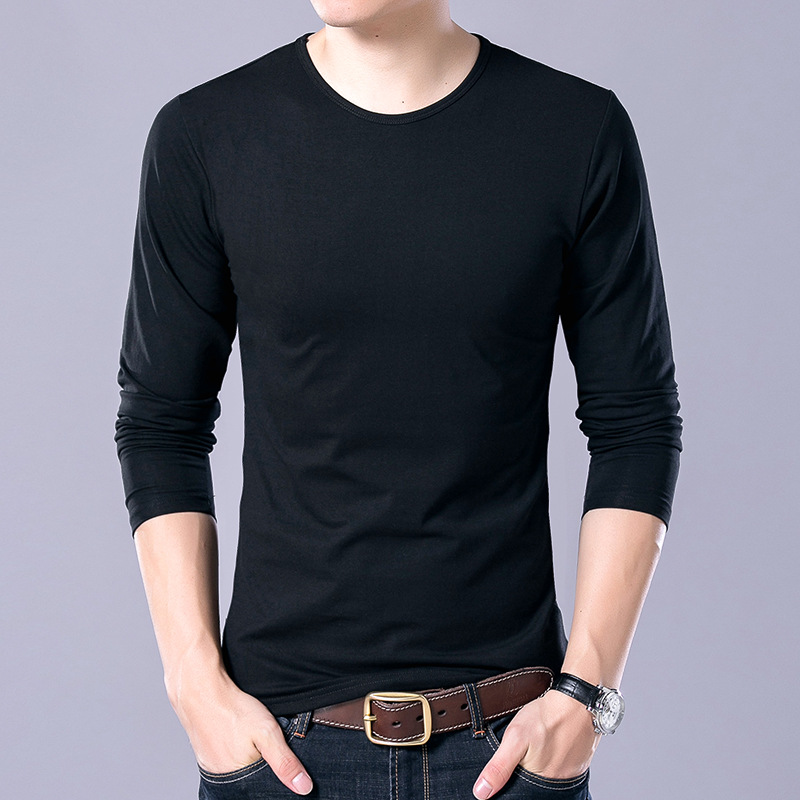 2022 autumn long sleeve casual fashion men's pure cotton hoodie men's Korean version of autumn and winter skin-friendly base long sleeve hoodie full figure