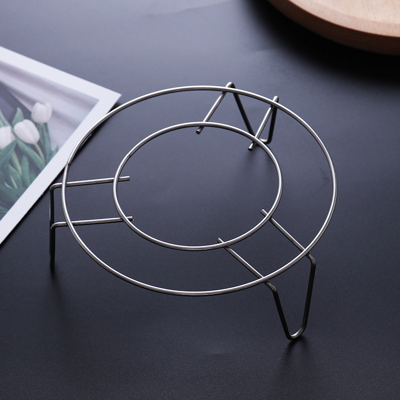 DF99831 Tripod non-magnetic steamer rack, kitchen stainless steel steamer rack, steamer rack, pot pad, non-magnetic multi-functional low and high feet kitchen storage rack, small tool DF Trading House Specification image