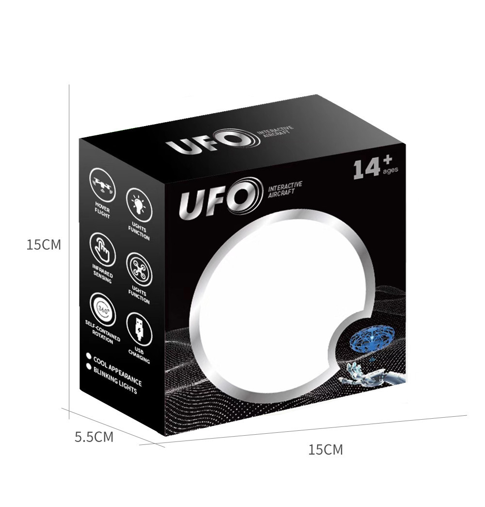 ufo感应飞行器智能遥控直升飞机 发光手表体感新奇特技小四轴玩具详情图5