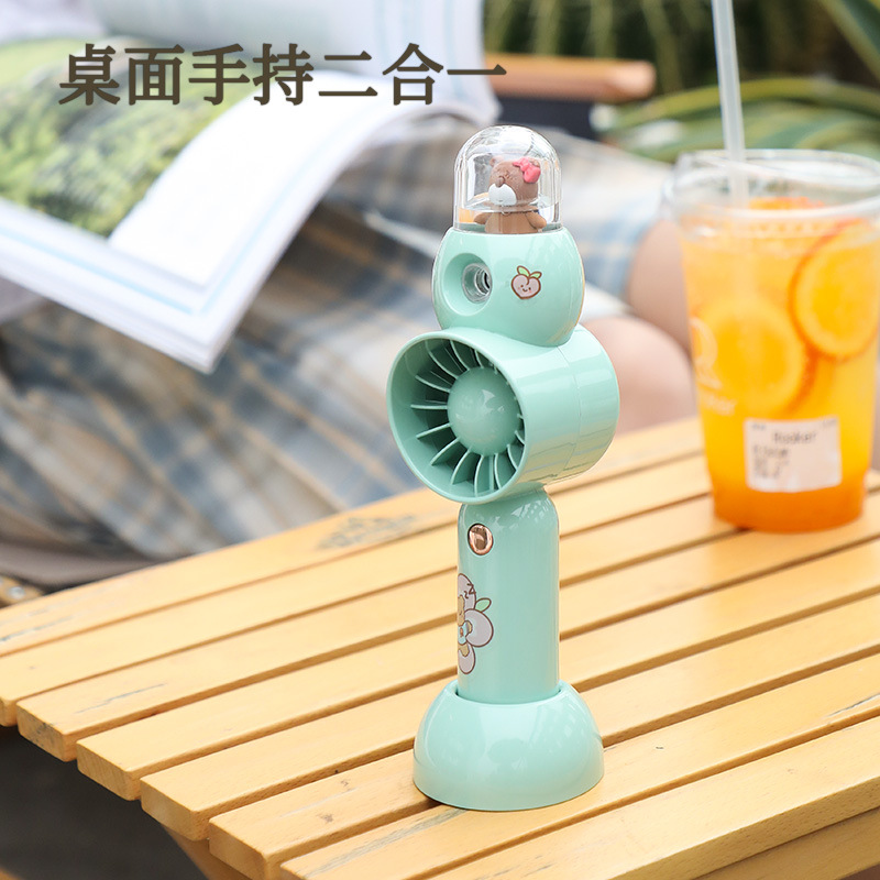Spray fan USB charging desktop electric fan portable mini fan gift details Picture