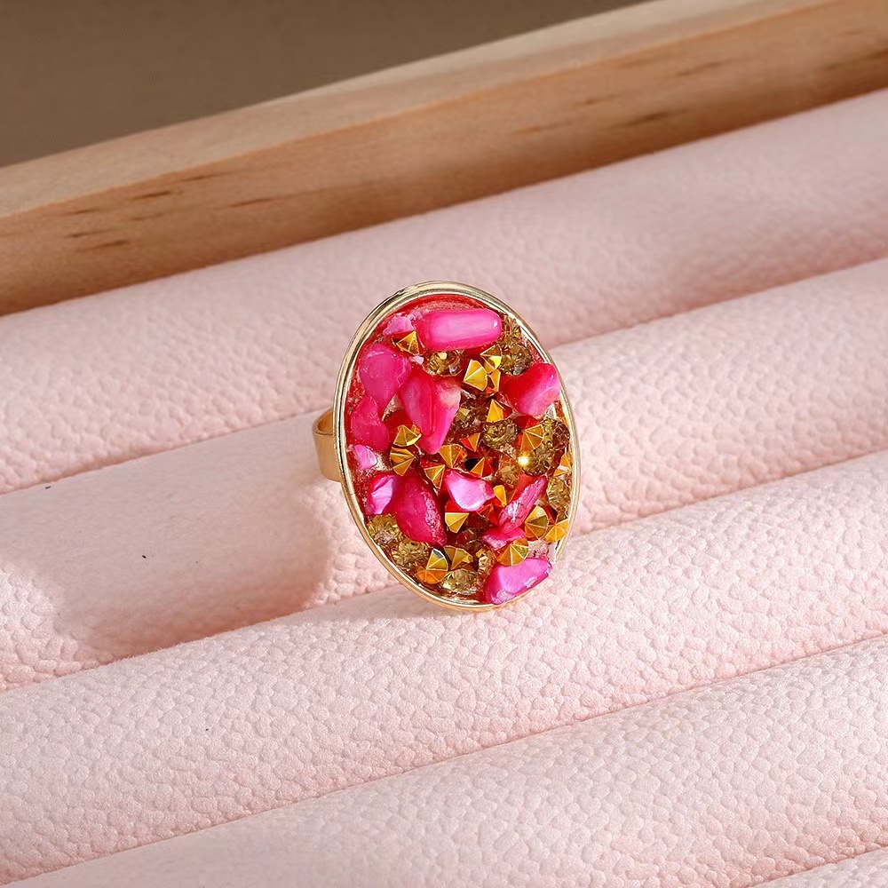 The best-selling metal rose red rough stone women's ring from Shein on Amazon is selling well in Europe and America