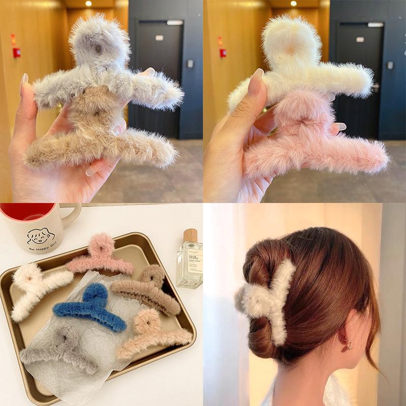 Korean Net Red Hairpin Grab Clip Wholesale Female Back Head Large Clip Bun Head Elegant Temperament Shark Clip Autumn And Winter