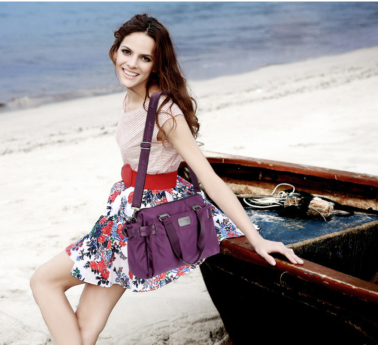 新款尼龙包潮撘时尚单肩包大容量休闲包简约斜挎包都市街头手提包详情15