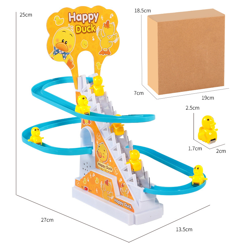 抖音同款小鸭子爬楼梯电动声光滑滑梯自动爬梯多层批发儿童玩具详情图5