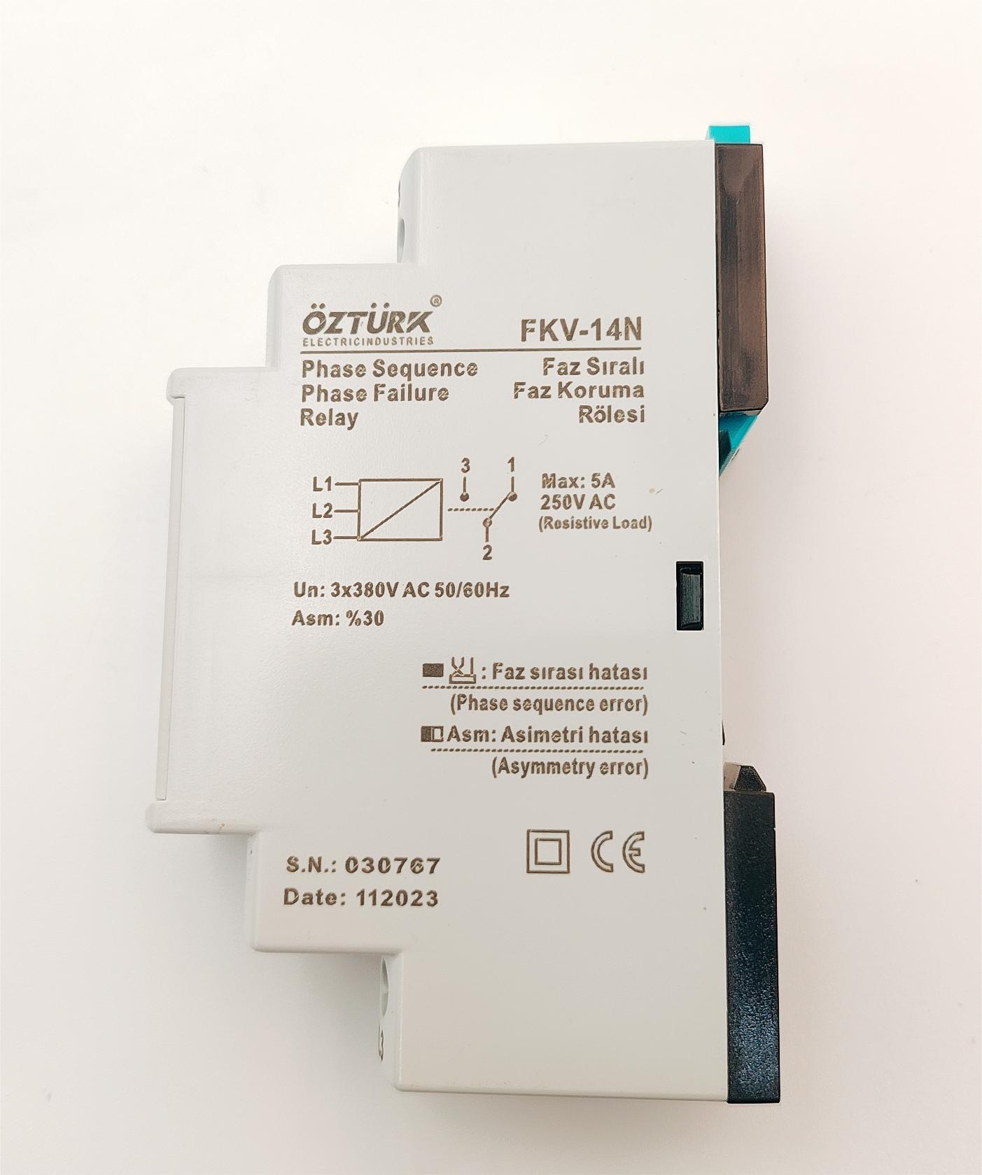 OZTURK phase sequence phase fault relay FKV-14N details Picture