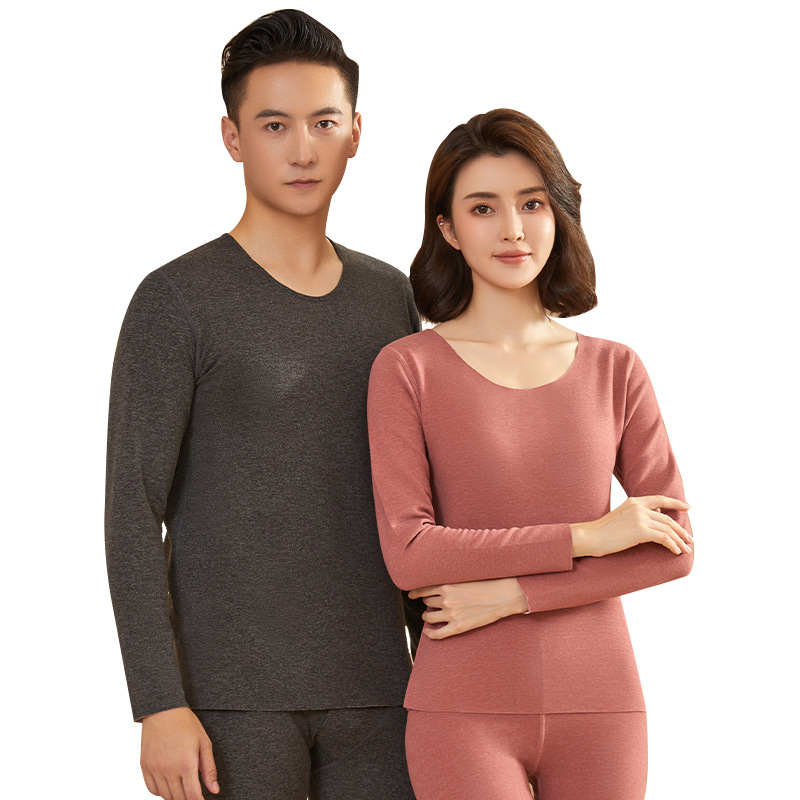 Silk cashmere thermal underwear women's velvet suit men's long Johns with velvet thickened undercoat winter Item Picture