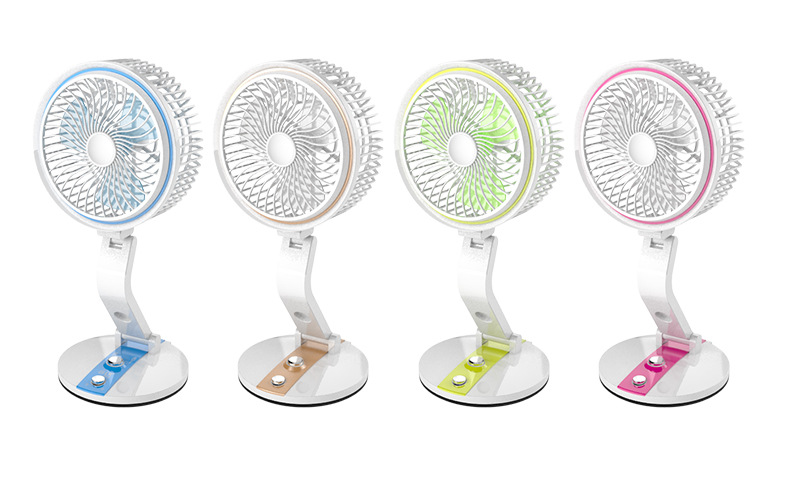Multi-functional desktop mini folding charging fan, desktop usb wall-mounted home office, student dormitory night light pic 7