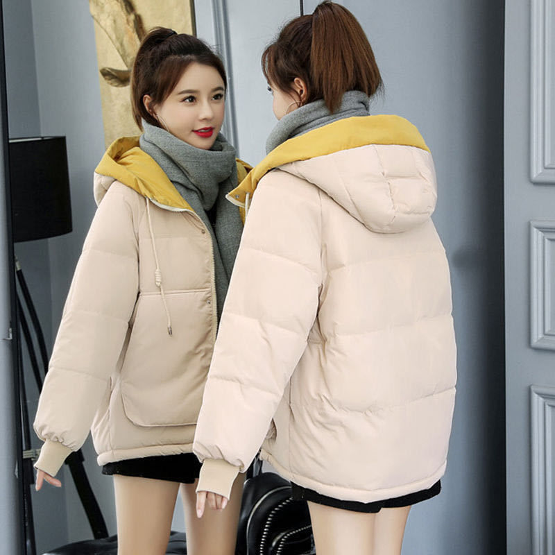 羽绒服女装冬季2022新款学生韩版面包服短款棉袄宽松加厚棉衣外套