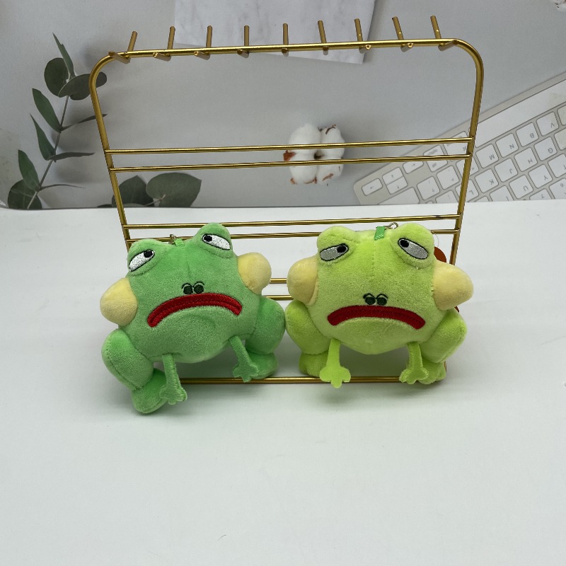 创意搞怪瞪你蛙毛绒公仔钥匙扣婚庆抛洒娃娃伴手礼活动赠品玩偶