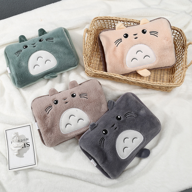 New super soft imitation rabbit hair self-injection hand warm treasure charging hot water bag warm baby cute cartoon explosion-proof electric warm treasure details Picture