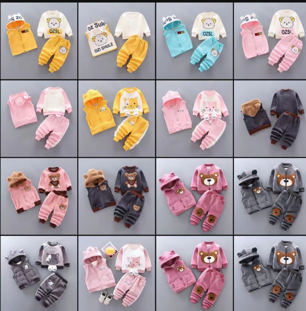 Children's clothing 2022 winter new children's clothing baby three-piece winter clothes for girls autumn boys suits details Picture