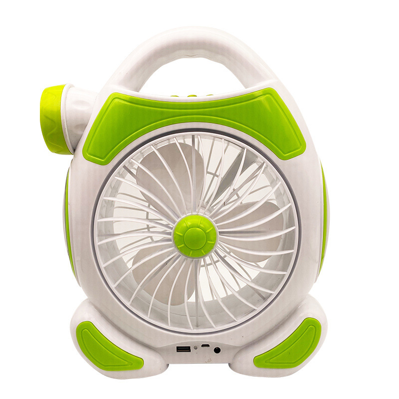 USB rechargeable electric fan with light, office desktop, student dormitory, outdoor home, desktop bedside small electric fan details Picture