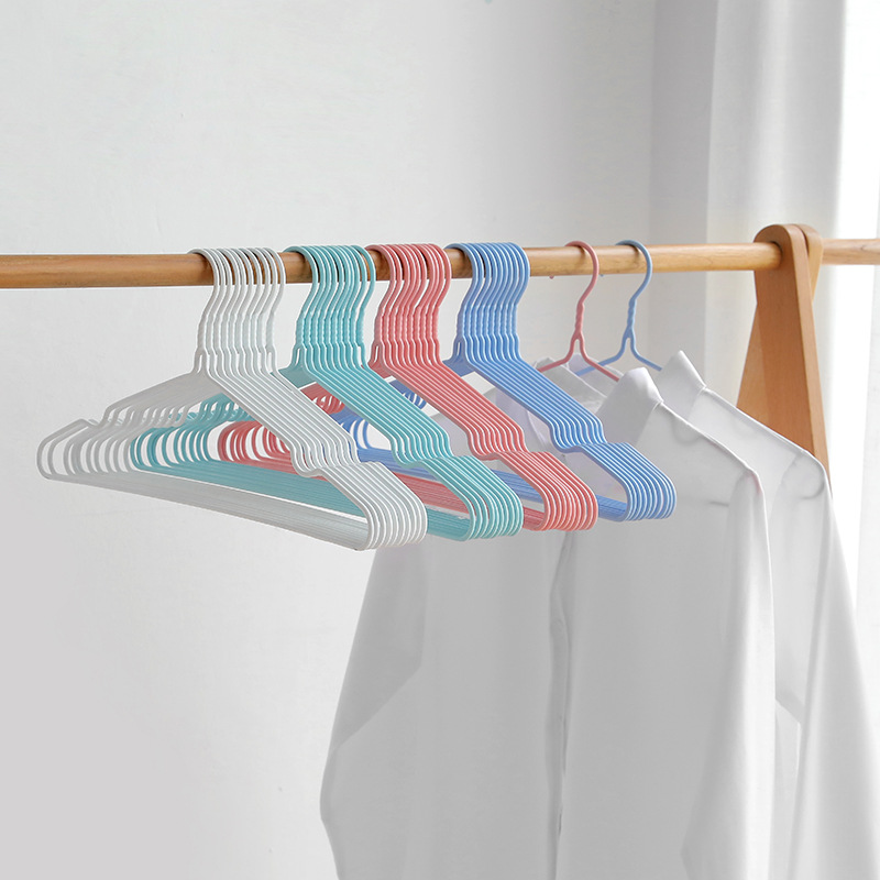 Hangers multifunctional sling impregnated powder molded into a person thick clothes rack clothing store household children's seamless clothes hanging details Picture