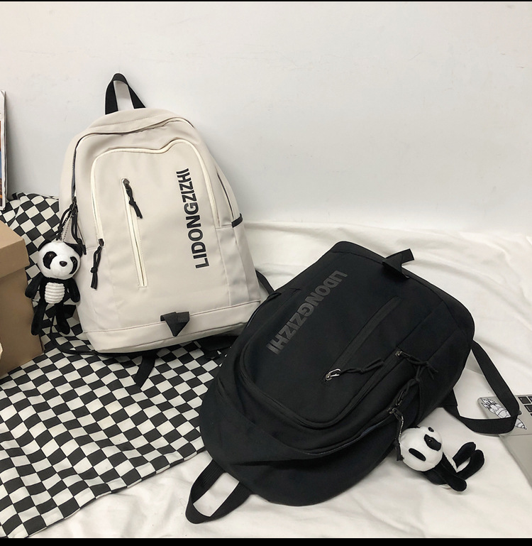 Cross-border backpack Male Japanese elements ins student schoolbag Retro Hong Kong wind travel backpack custom Specification drawing