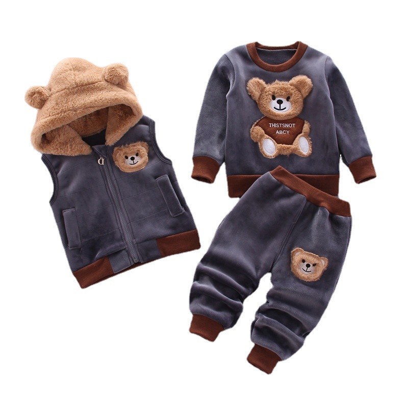 Children's clothing 2022 winter new children's clothing baby three-piece winter clothes for girls autumn boys suits Item Picture