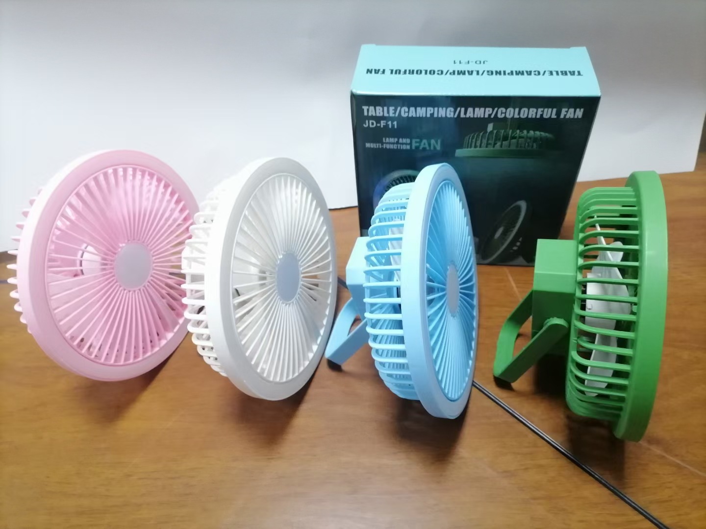 Desktop fill light stand fan, color light night light fan, camping colorful table lamp fan, mini USB Application Scenario