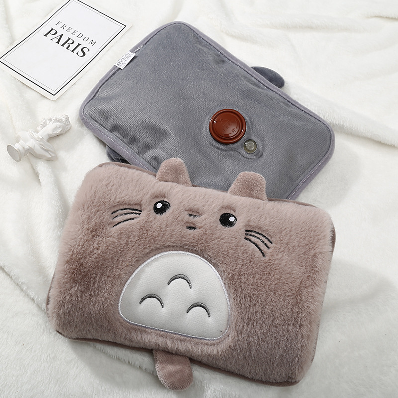 New super soft imitation rabbit hair self-injection hand warm treasure charging hot water bag warm baby cute cartoon explosion-proof electric warm treasure Specification drawing